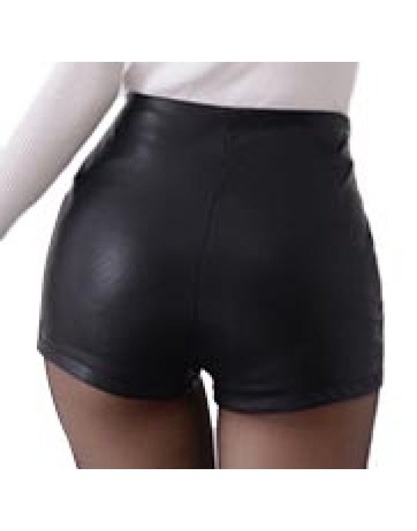 HugMe.fashion Genuine Leather Biker Red Short SH3